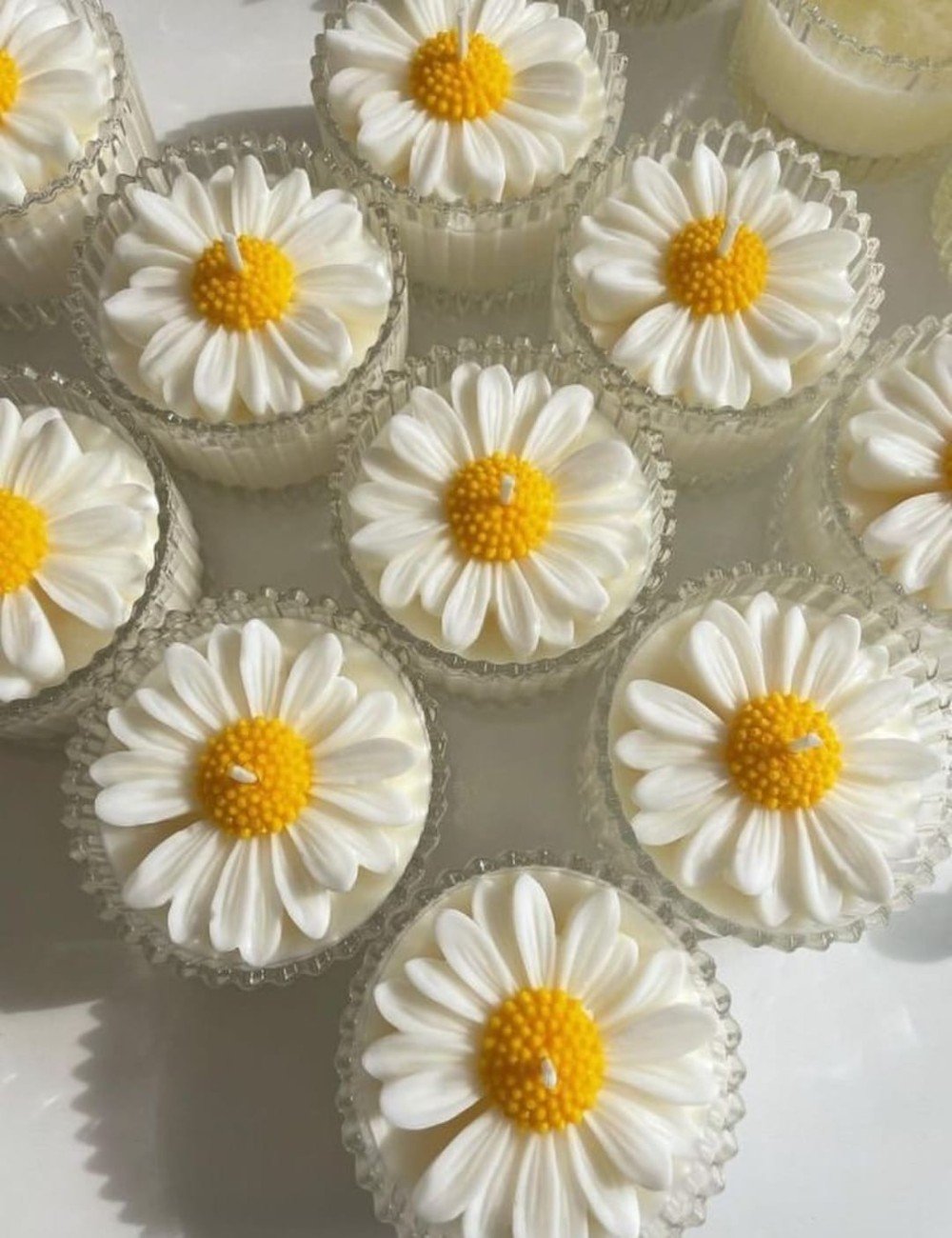 Daisy Flower Jar Candles